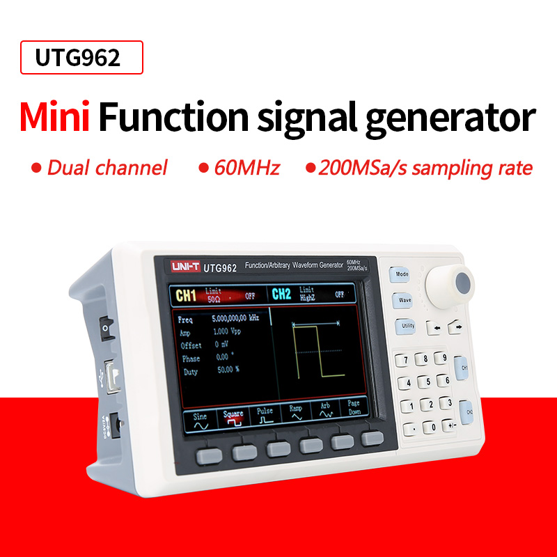 UNI-T UTG932E UTG962E Function - Dual Channel Arbitrary Waveform Function Generator 60Mhz review and price